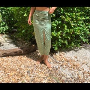 Midi silk skirt from Zara